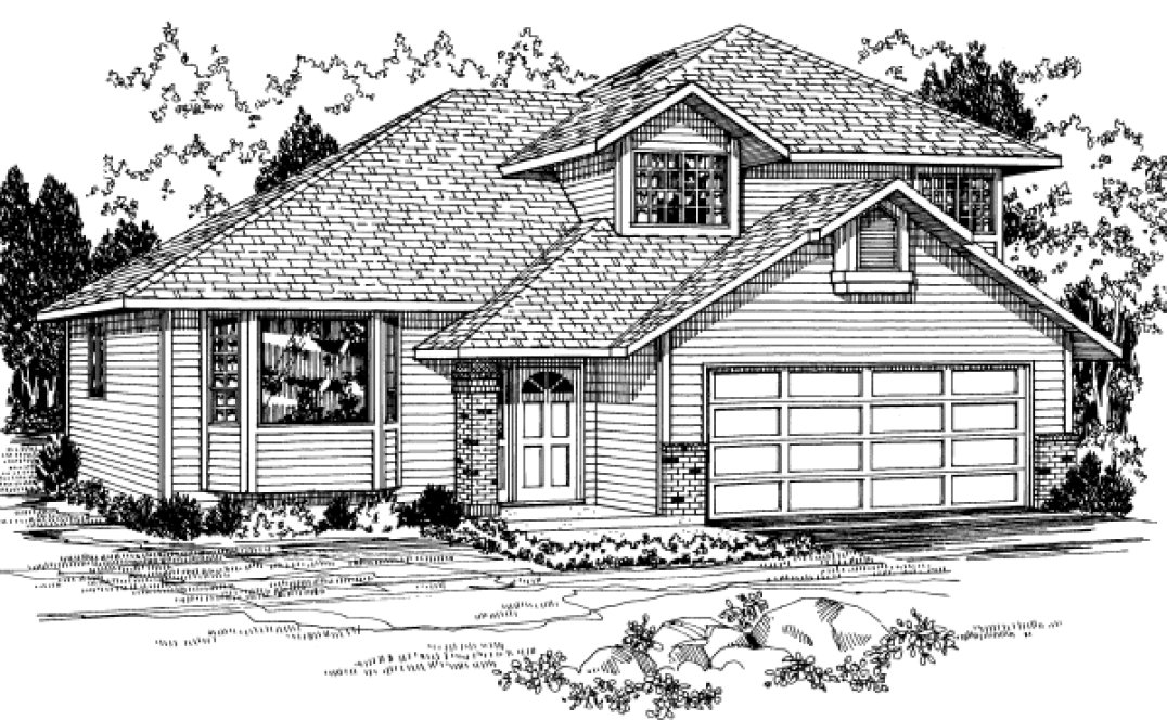 Full Rendering for House Plan #201028