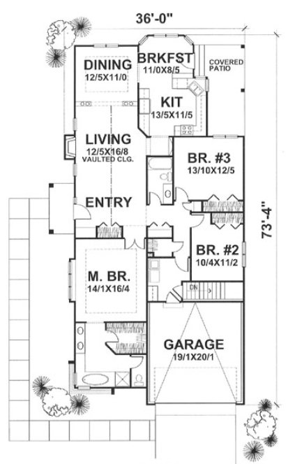 Main Floor Plan for House Plan #290012