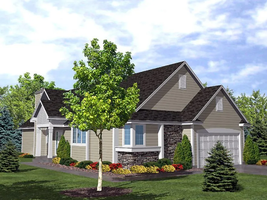 Full Rendering for House Plan #290012