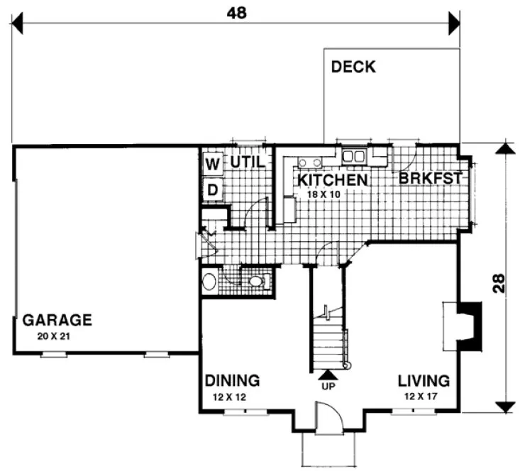 Main Floor Plan for House Plan #273061