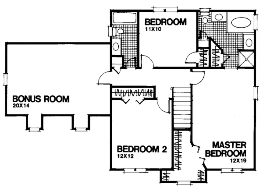 Second Floor Plan for House Plan #273061