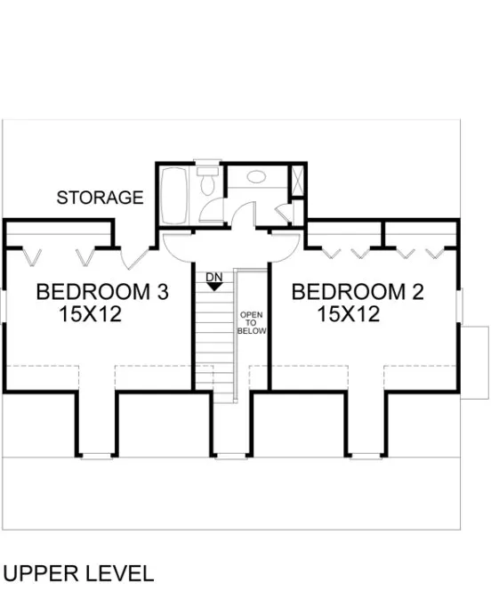 Second Floor Plan for House Plan #272161