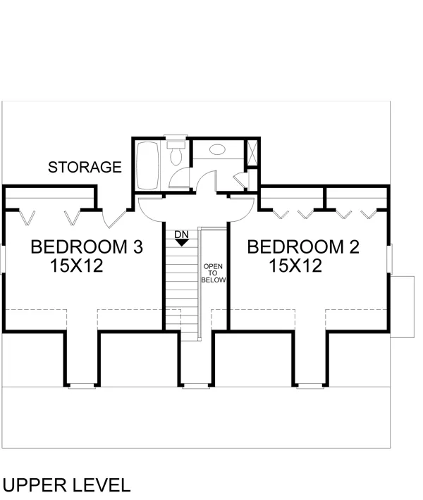 Second Floor Plan for House Plan #272161