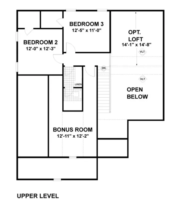 Second Floor Plan for House Plan #275161