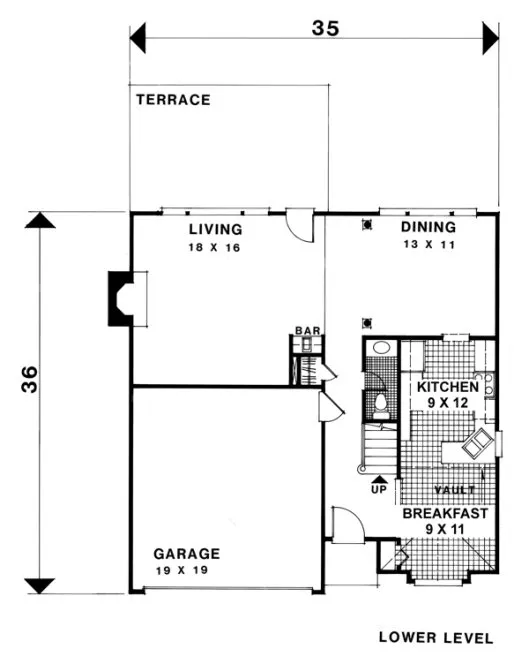 Main Floor Plan for House Plan #275071