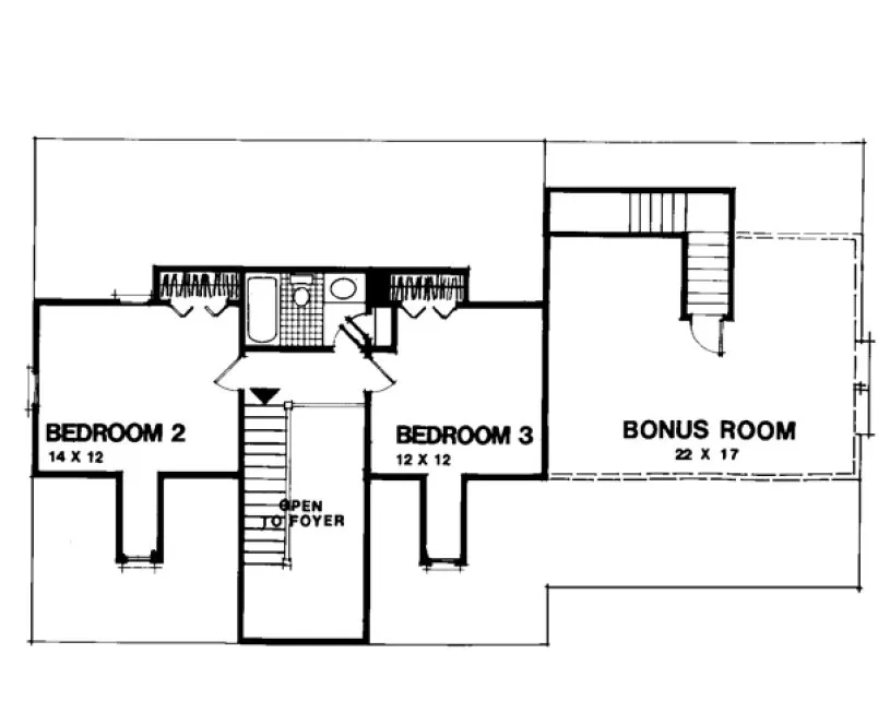 Second Floor Plan for House Plan #272171