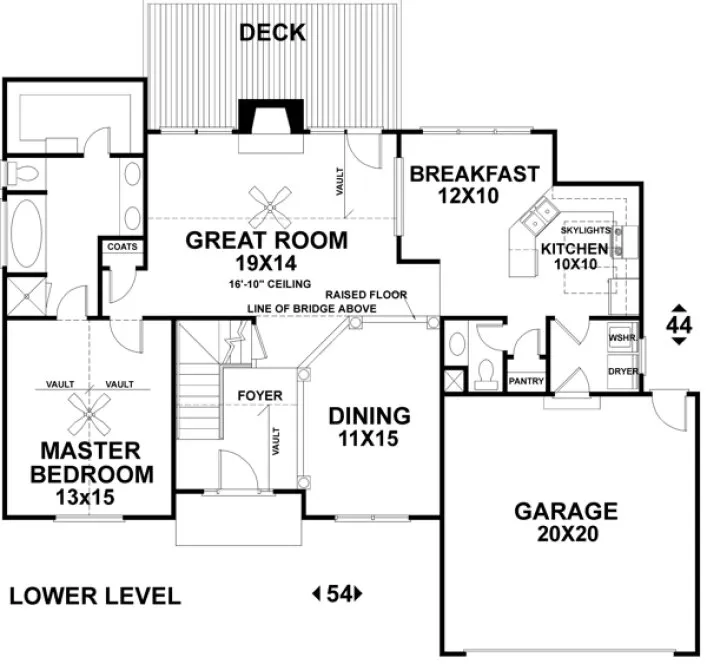Main Floor Plan for House Plan #273171