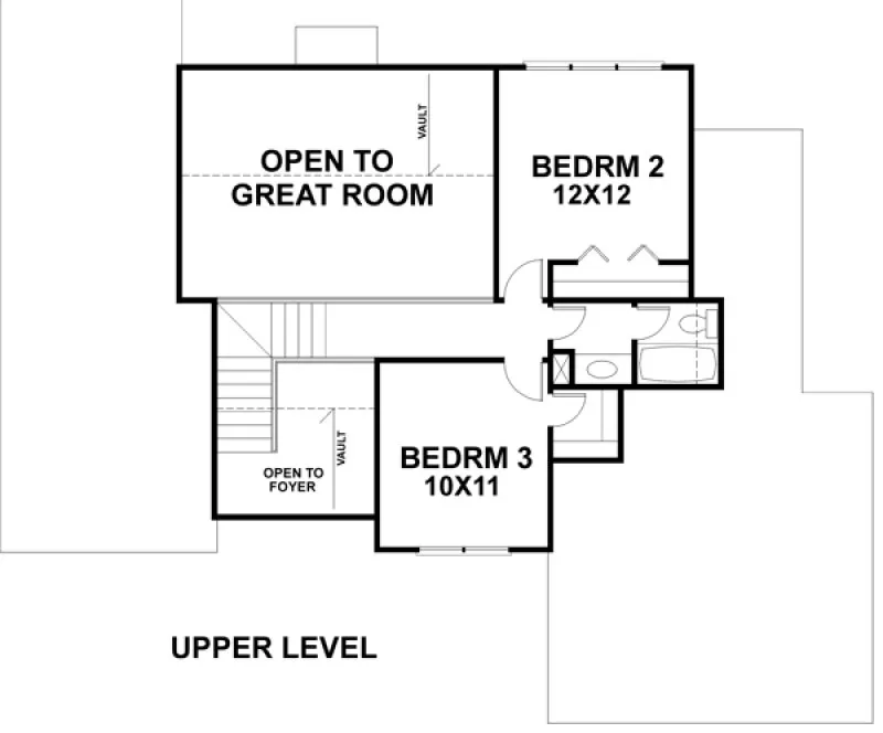 Second Floor Plan for House Plan #273171