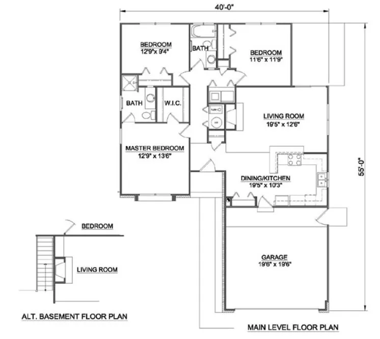 Main Floor Plan for House Plan #369001