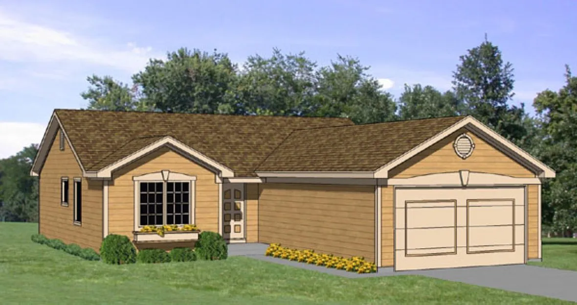 Full Rendering for House Plan #369001