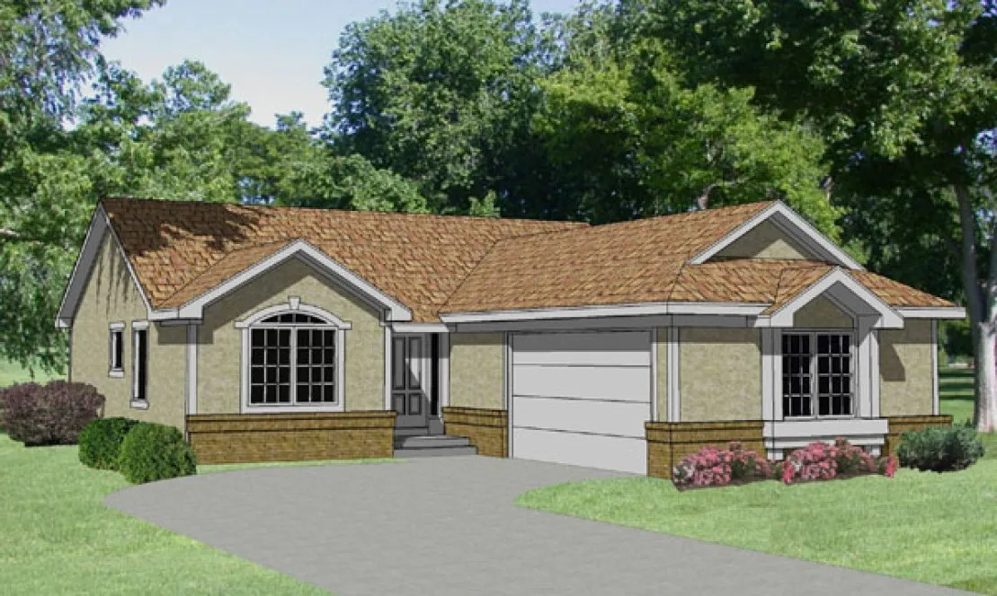 Full Rendering for House Plan #360101