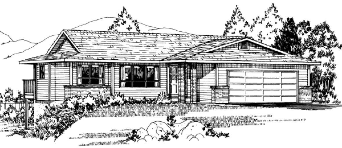Full Rendering for House Plan #201052