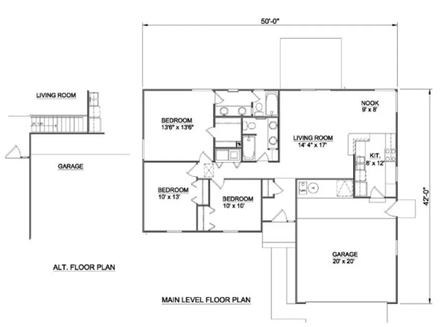 Main Floor Plan for House Plan #361101