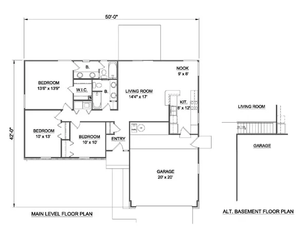 Main Floor Plan for House Plan #362101