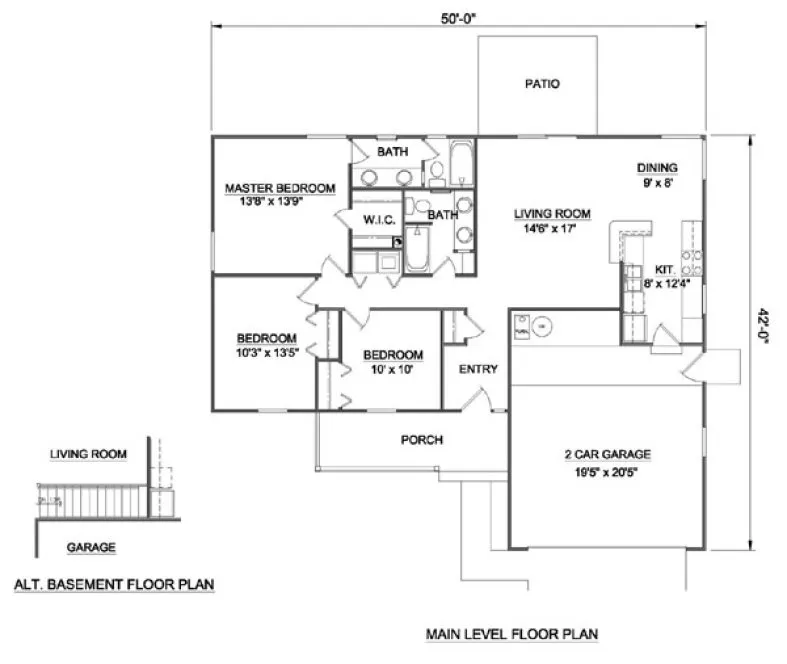 Main Floor Plan for House Plan #363101