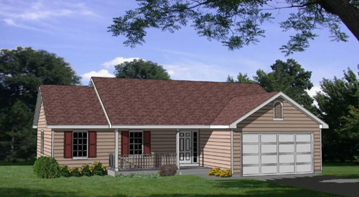 Full Rendering for House Plan #363101