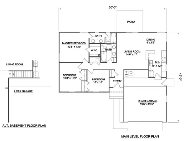 Main Floor Plan for House Plan #364101