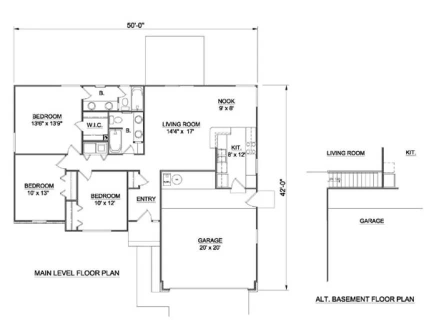 Main Floor Plan for House Plan #365101