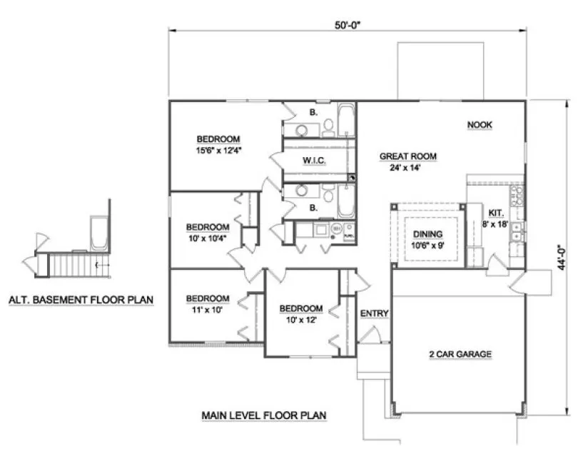 Main Floor Plan for House Plan #366101