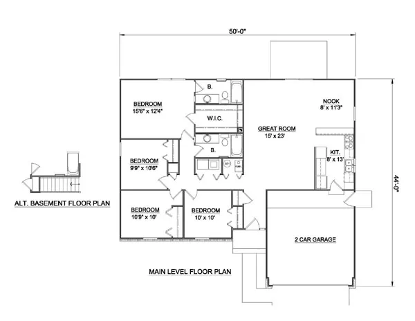 Main Floor Plan for House Plan #367101