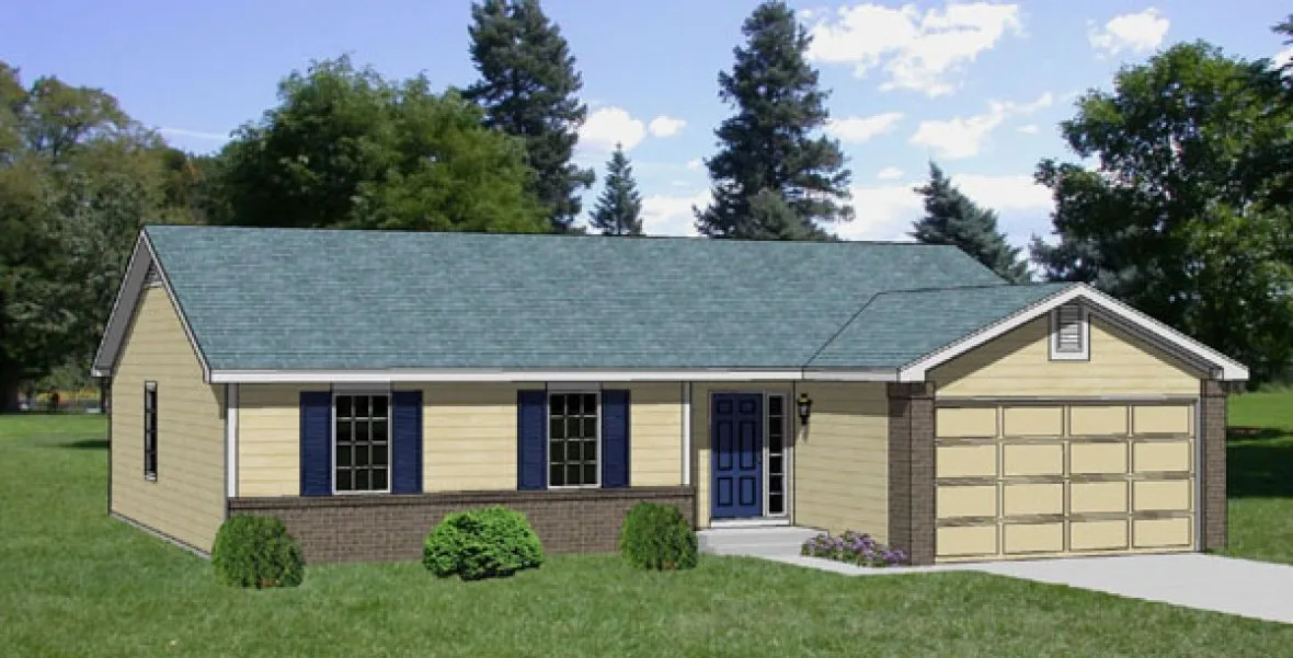 Full Rendering for House Plan #367101