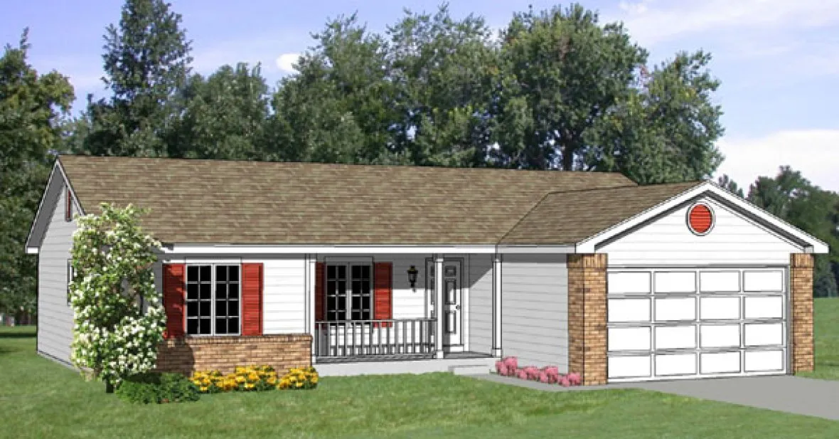 Full Rendering for House Plan #368101