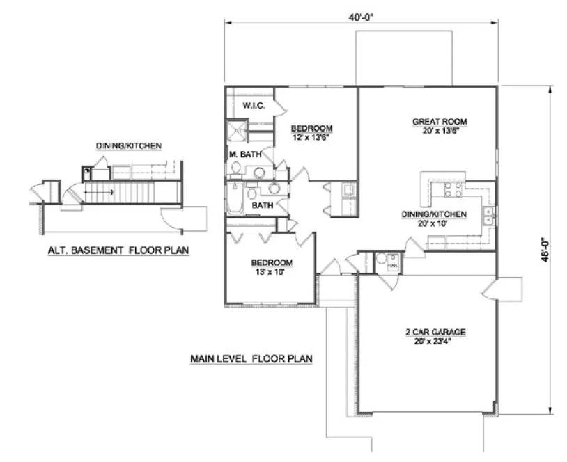 Main Floor Plan for House Plan #369101