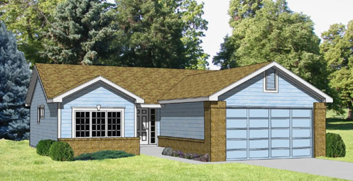 Full Rendering for House Plan #369101