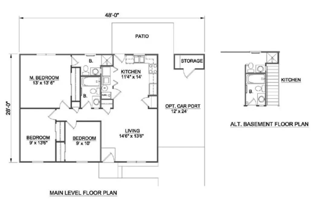 Main Floor Plan for House Plan #360201