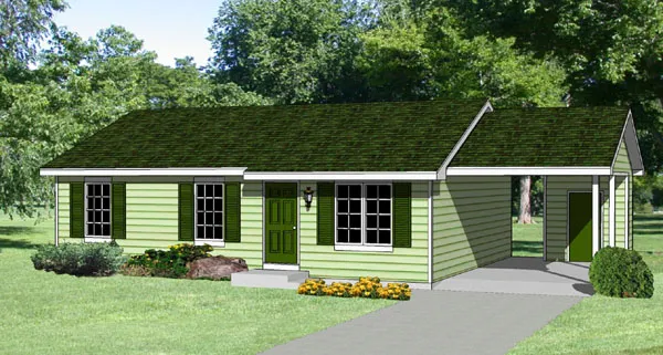 Full Rendering for House Plan #360201