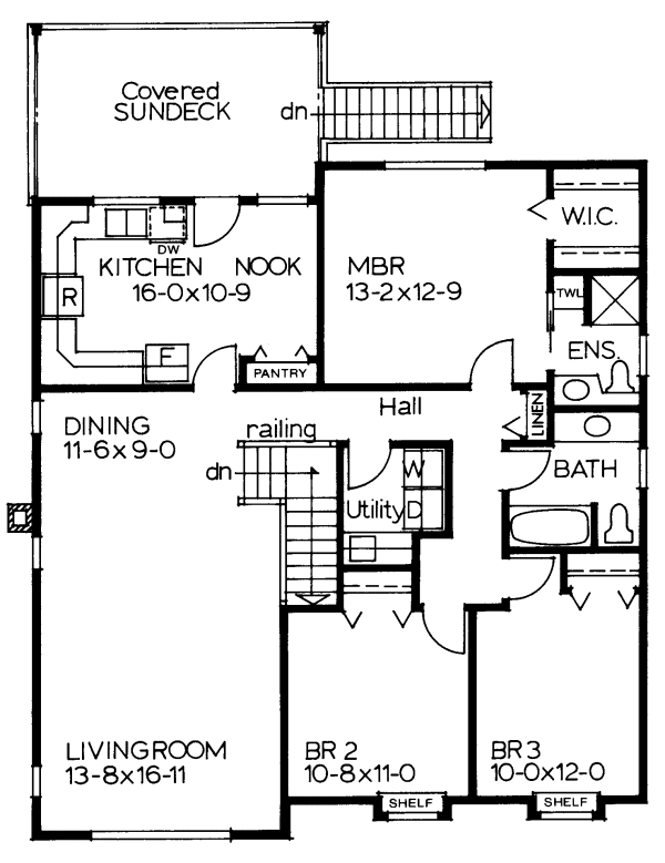 Main Floor Plan for House Plan #201061