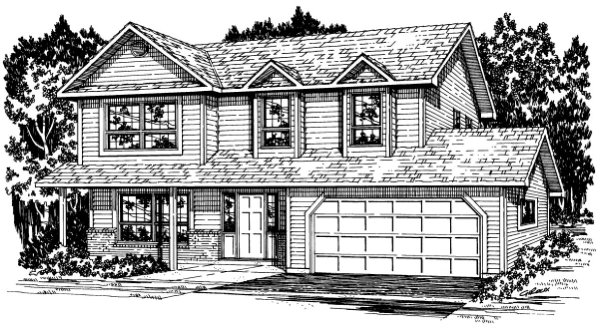Full Rendering for House Plan #201061