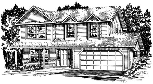 Full Rendering for House Plan #201061
