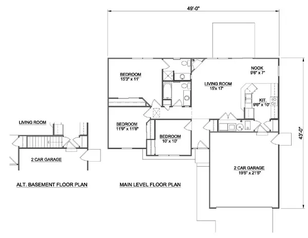 Main Floor Plan for House Plan #361201
