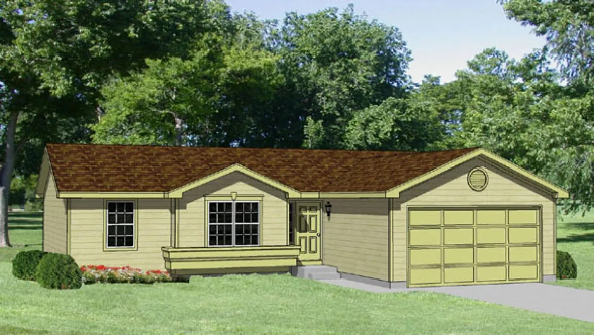 Full Rendering for House Plan #361201