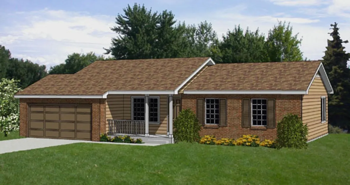 Full Rendering for House Plan #362201