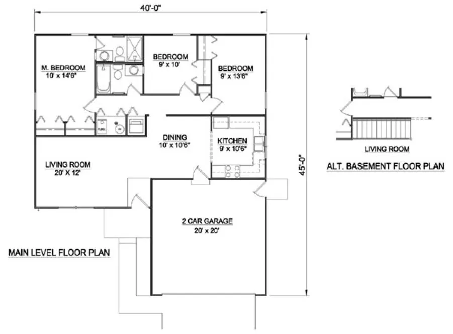 Main Floor Plan for House Plan #363201
