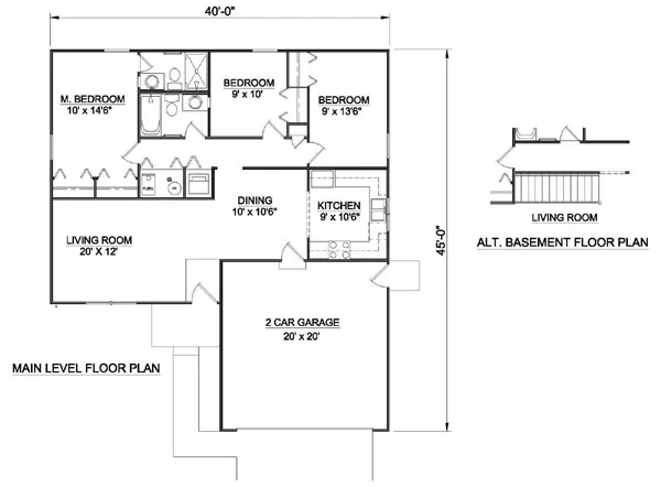 Main Floor Plan for House Plan #363201