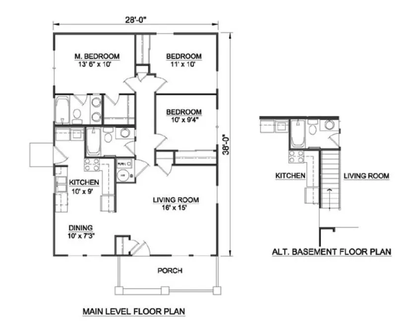 Main Floor Plan for House Plan #367201