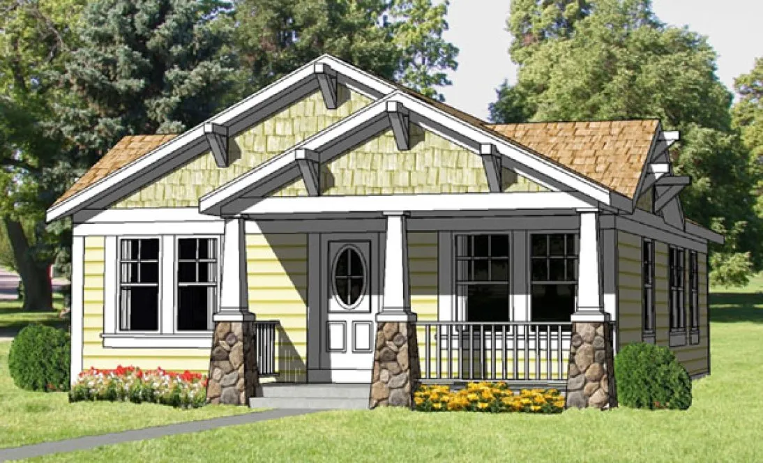 Full Rendering for House Plan #367201