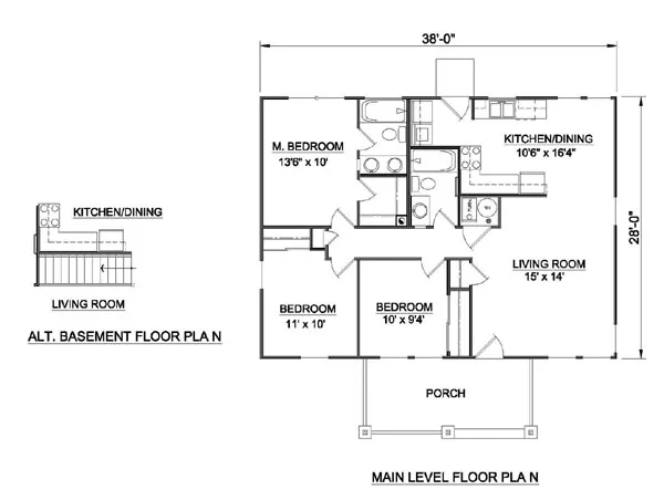 Main Floor Plan for House Plan #368201