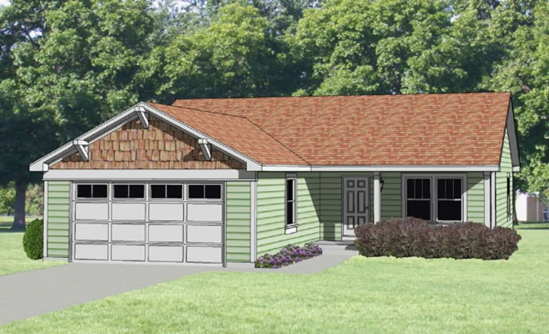 Full Rendering for House Plan #369201