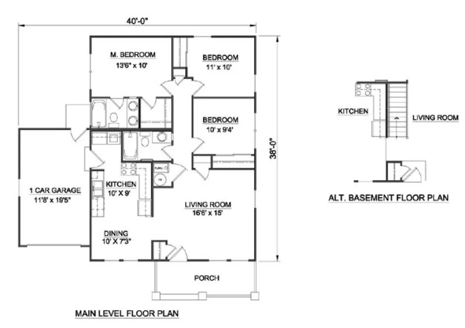 Main Floor Plan for House Plan #361301