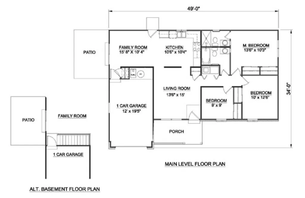 Main Floor Plan for House Plan #362301
