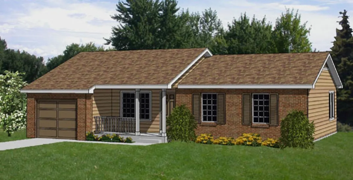 Full Rendering for House Plan #362301