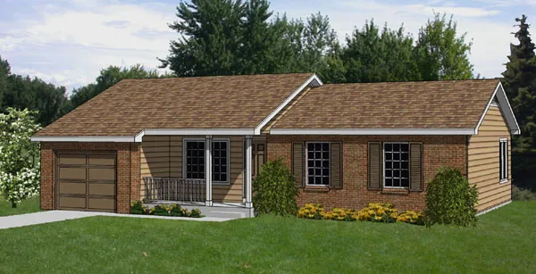 Full Rendering for House Plan #362301