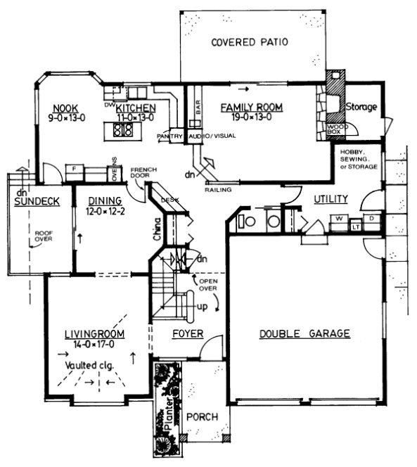Main Floor Plan for House Plan #201090