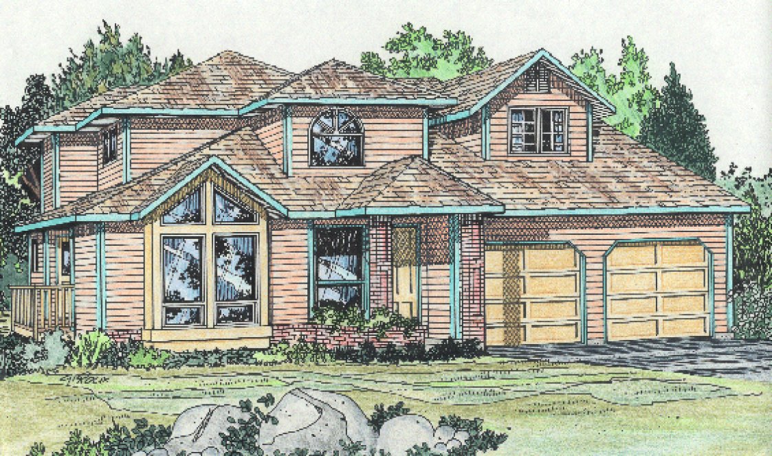 Full Rendering for House Plan #201090