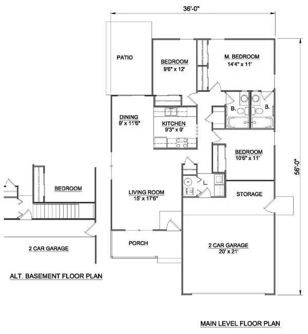 Main Floor Plan for House Plan #368301