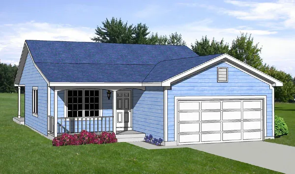 Full Rendering for House Plan #368301